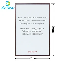 Белая доска XINDI 60*90 см, 10 цветов, рамка MDF, магнитная доска для письма, белая доска, Офисная фотография, сообщение, сухое стирание, Заводская розетка WB27