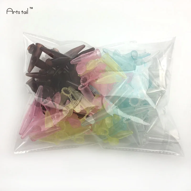 100PCS 1.5ml Centrifuge Tube With Lid Mixed Color Plastic Pipe Sampling Jack Sharp Bottom Containers Laboratory Supplies