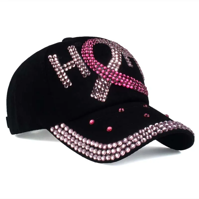 [YARBUU] brand new fashion high quality baseball caps for women Cotton Rhinestone Hat snapback cap with letter HOPE wholesale