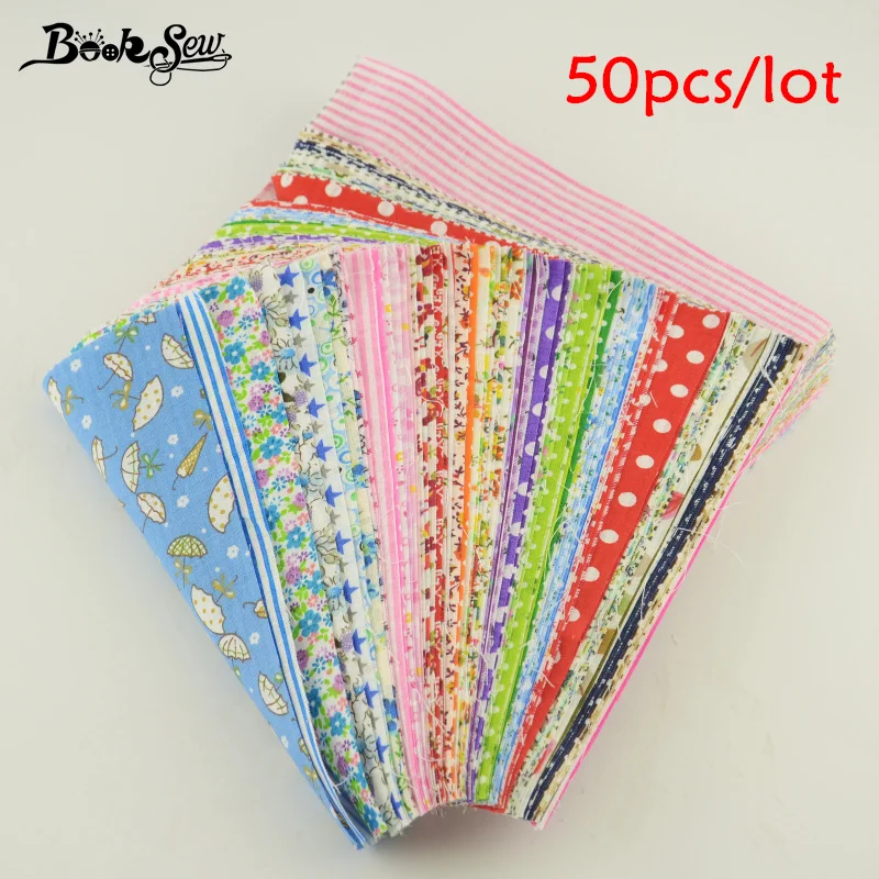 Booksew cotton fabric charm packs telas patchwork algodon quilting tilda no repeat design tissu 50pieces 10cmx10cm material