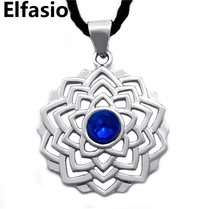 Mens Womens Blue/Purple stone Hollow flower star new fashion Silver Pewter Pendant Necklace Wholesale Jewelry P329