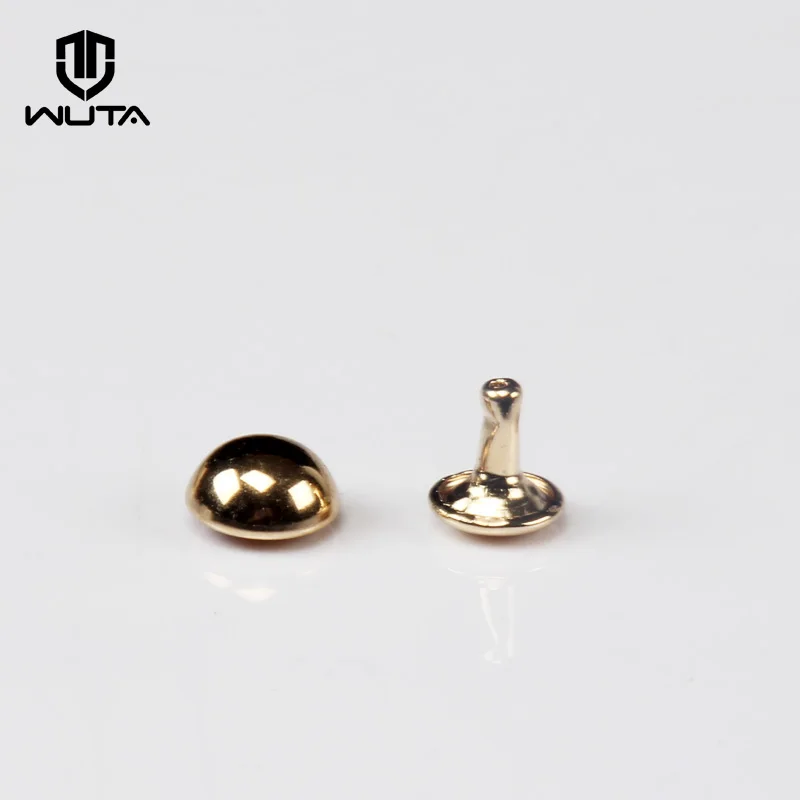 WUTA 50set Pure Copper Mushroom Nail Brass Round Domed Rivets Studs Decorative Rivets For Clothes Bag Shoes Leather Craft