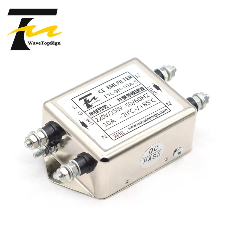 WaveTopSign винтовой фильтр серии FYL-3N-S, ток 10 А, 20 А, напряжение 250 В
