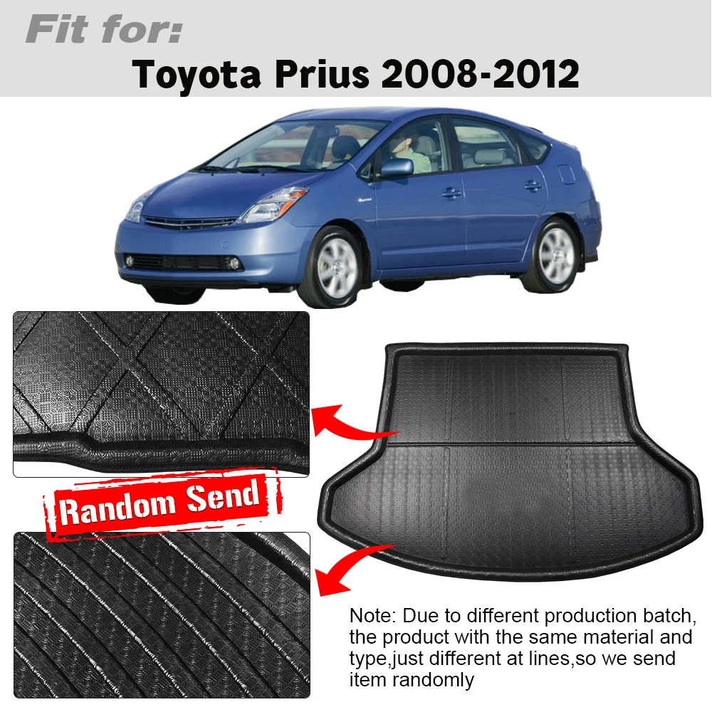 Buildreamen2 For Toyota Prius Car Tail Trunk Mat Floor Cargo Carpet Luggage Tray Boot Liner Mud Pad 2008 2009 2010 2011 2012