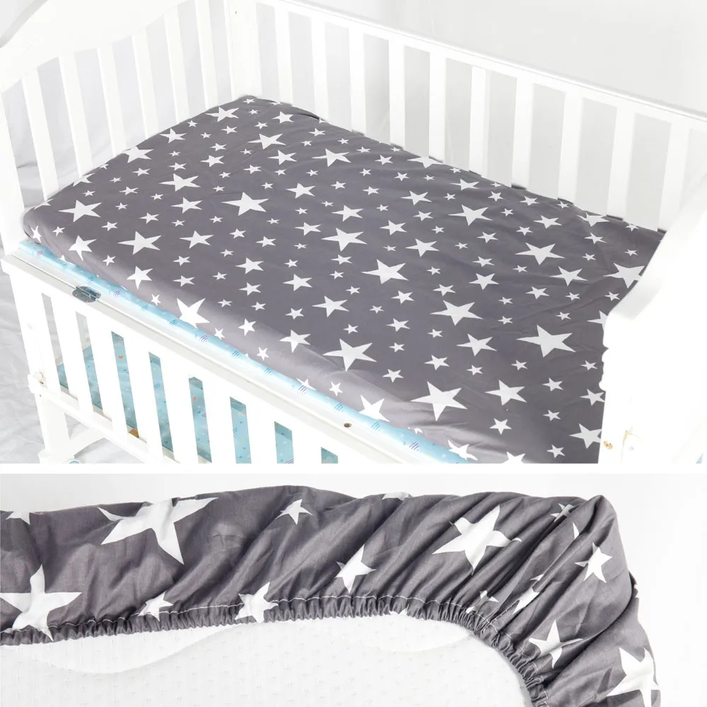 

Baby Fitted Sheet For Newborns Cotton Soft Crib Bed Sheet For Children Mattress Cover Protector 130x70cm Newborn Bedding For Cot