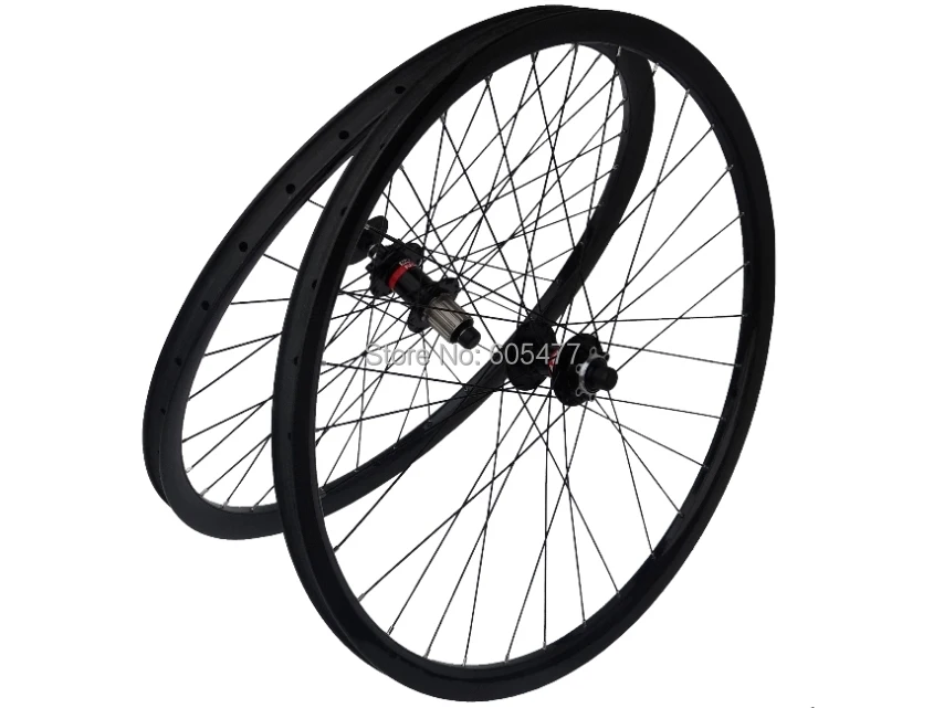 

Brand New - Full Carbon Glossy Mountain Bike Clincher Rim MTB 29ER Wheelset Bicycle Wheel