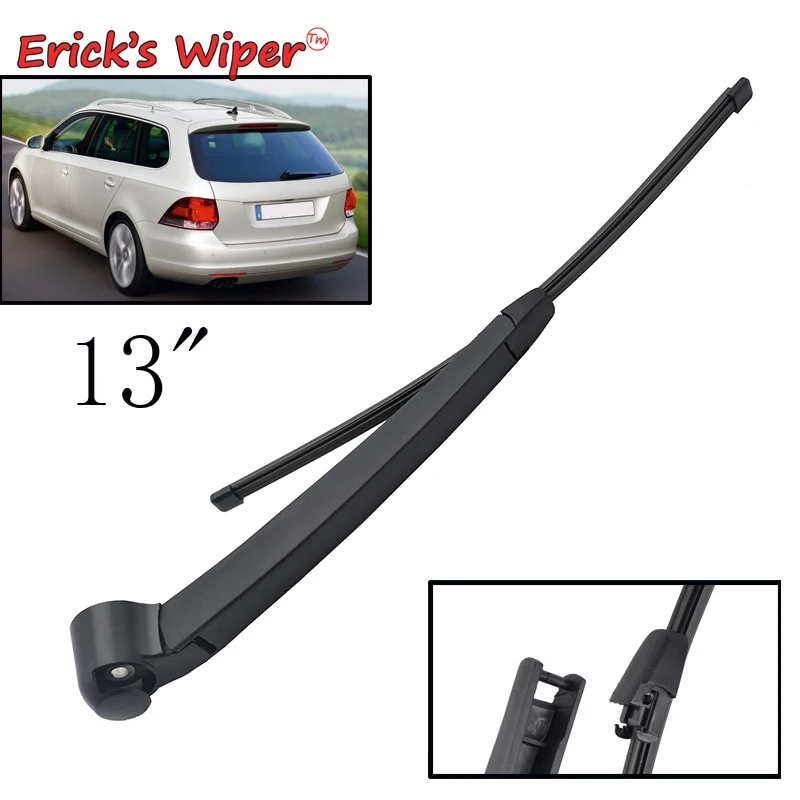 

Erick's Wiper 13" Rear Wiper Blade & Arm Set Kit For VW Golf VI MK 6 Variant 2009 - 2013 Windshield Windscreen Tailgate Window