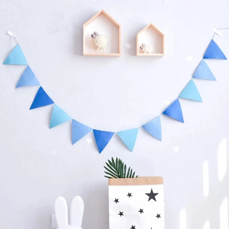 8M 18Flags Non-woven Pennants Bunting Banner Wedding/Valentine\'s day/birthday party Flags Hang Garland Decoration Supplies cheap