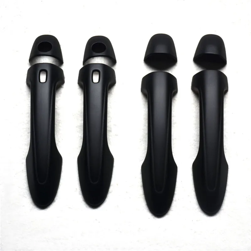 8pcs  black handle cover for 2015 2016 2017 HILUX REVO handle trim door handle cover ABS black cover