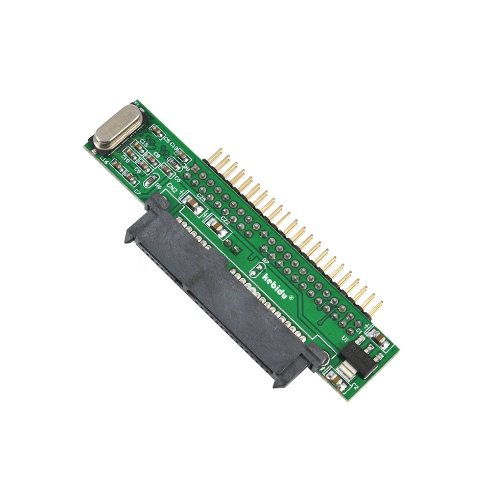Kebidu Sata to IDE 2.5 Sata Female to 2.5 inch IDE Male 44 pin port 1.5Gbs Support ATA 133 100 HDD CD DVD Adapter