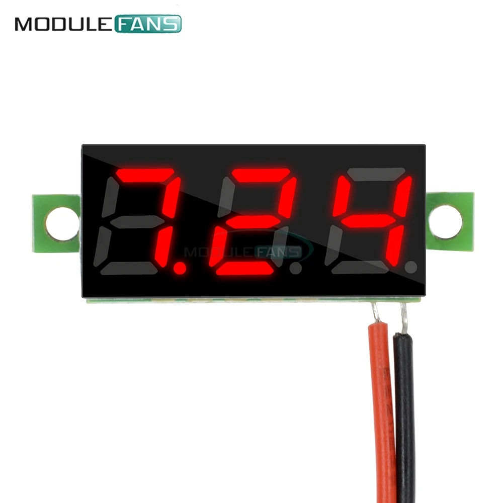 ROT 0,28" 0,28 Zoll Super Mini Digital LED Auto Voltmeter Spannung Volt Panel Meter Batterie Monitor Modul Board DC 3,5V-30V – Detail 6
