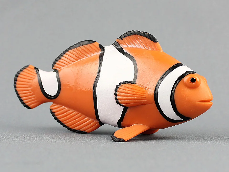 Marine life simulation Clownfish Static Plastic toy mini 12x5cm model Environmental PVC Cognition model funny toy gift w0889