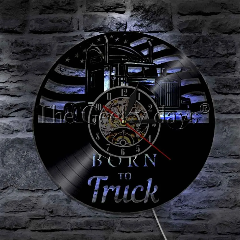 LED Trucker Light Inspirational Quotes Lighting Wall Lamp Truck Lighted Sign Luminous Wall Clock Man Cave Bar Sign