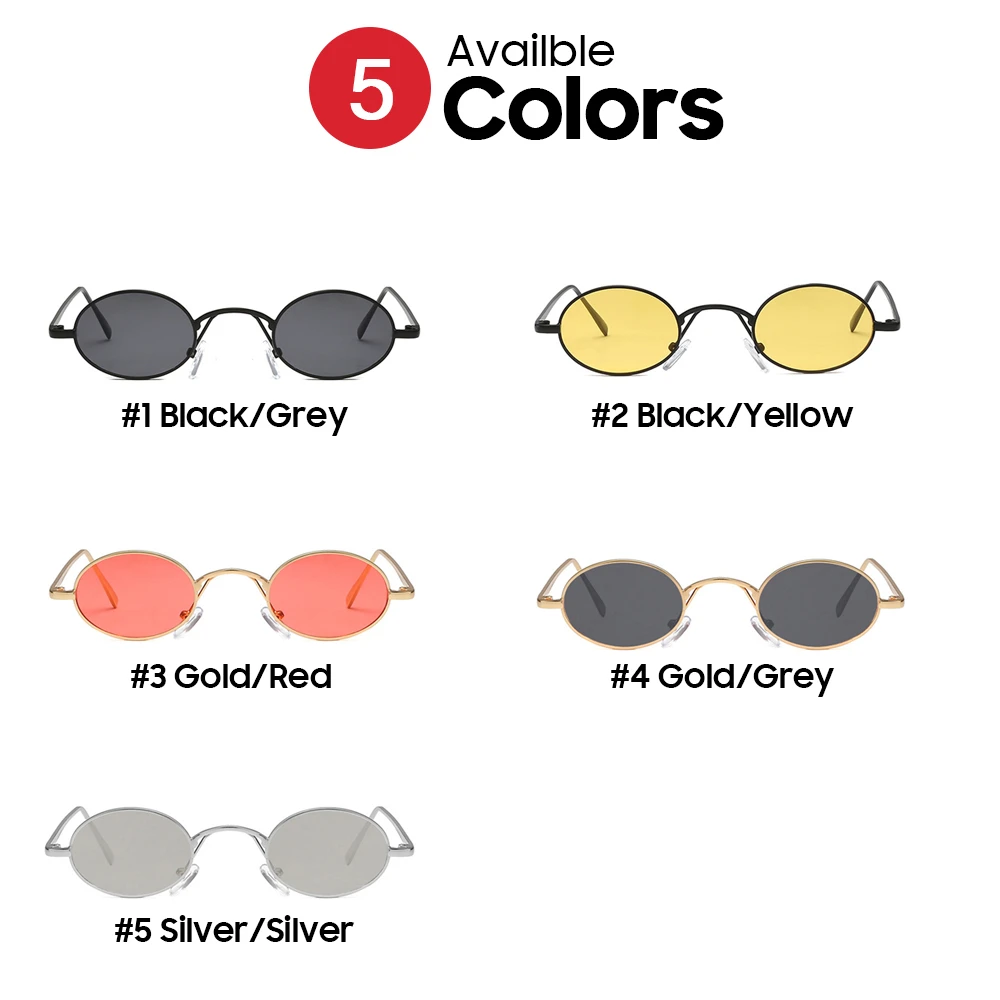Okulary przeciwsłoneczne VIVIBEE w stylu vintage, małe owalne, dla kobiet, modne w 2026 roku, złota metalowa oprawka, retro, mini okulary przeciwsłoneczne, modne okulary. — zdjęcie 5