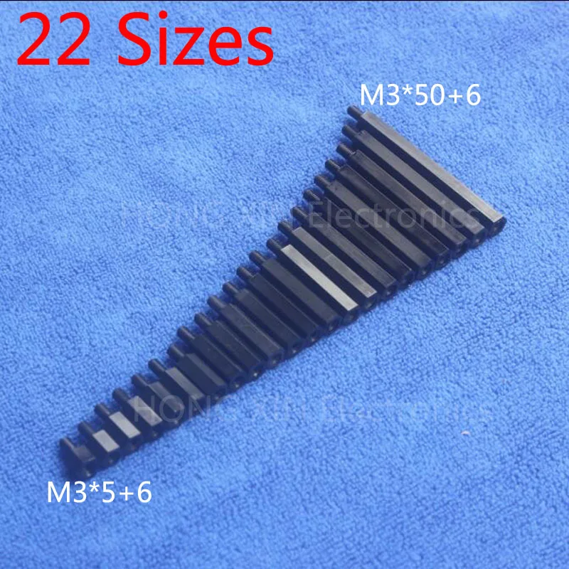 M3*18+6 1 pcs Black Nylon Standoff Spacer Standard M3 Male-Female 18mm Standoff Kit Repair Set High Quality