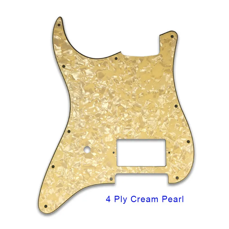 Fei Man Custom Guitar 11 Screw Holes Pickguards For Fender Left Handed Tom Delonge Strat Guitar With One Bridge PAF Humbucker