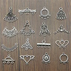 20 Stück / Los Antik Silber Farbe Ohrringe Verbindungszauber Schmuck DIY Ohrringe Anschlusszauber Für Ohrringe Herstellung