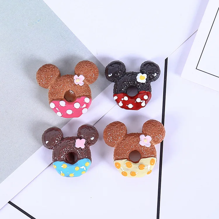 7Pcs Rumah Boneka Mini Makanan Donat Biskuit Miniatur Dekorasi Dapur untuk Anak Anak Hadiah