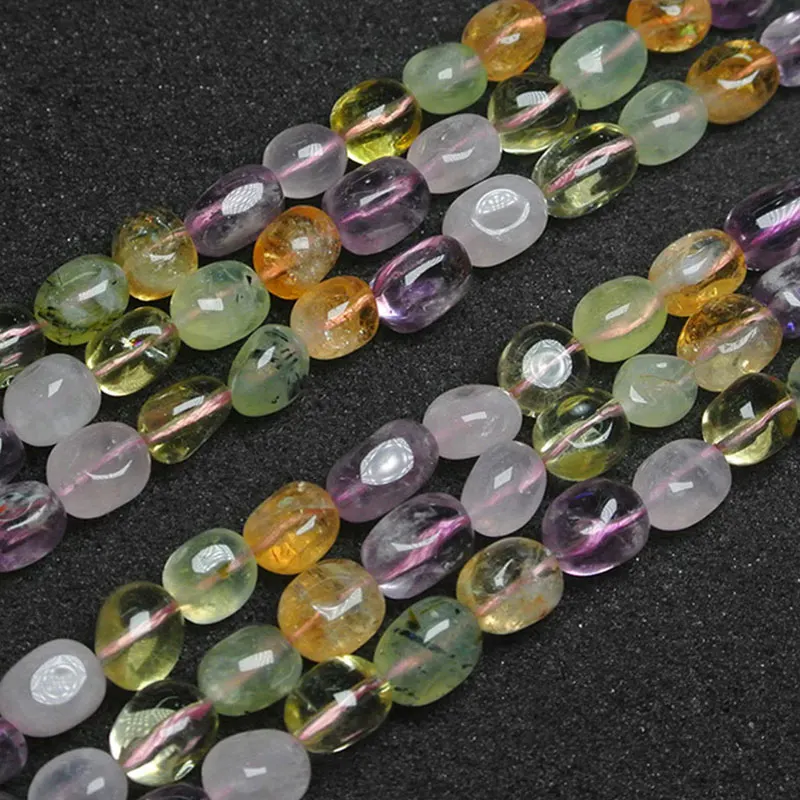 

9x12mm Natural Freeform Mixed Quartzs Beads For Jewelry Making Beads Bracelets For Women 15'' Needlework DIY Beads Trinket