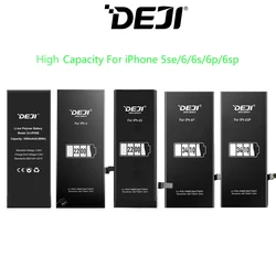 DEJI Original Battery For iPhone 5se/6/6s/6p/6sp With Free Tools Kit High Capacity Mix 5pcs one set of Batteries Replacement