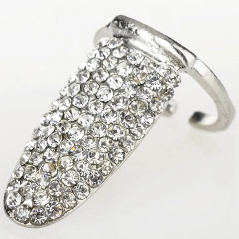 PINKSEE 5 قطعة رائعة رائعة كاملة كريستال حجر الراين مسمار خواتم لطيف موضة خاتم أظافر للنساء مجوهرات кольمصمم