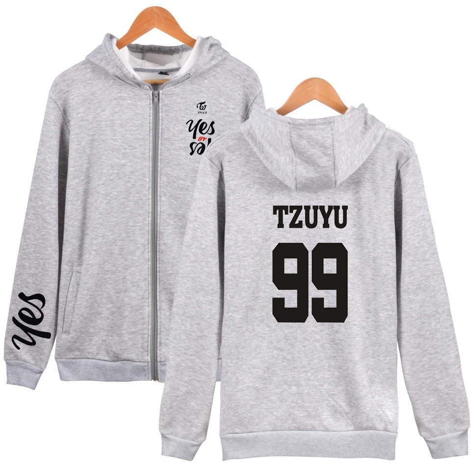 fashion Kpop Twice Harajuku Hoodie Sweatshirts men women zipper hoodies jackets casual long sleeve zip up hooded tracksuits tops