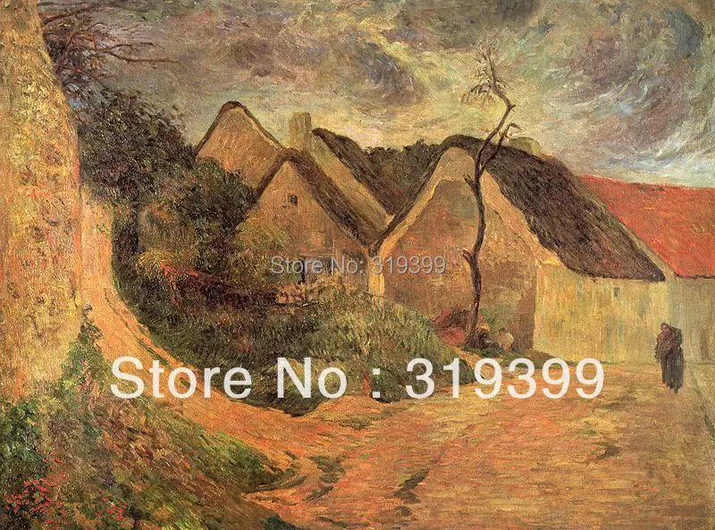 

Oil Painting Reproduction on Linen canvas,Ansteigender Weg in Osny by paul gauguin,handmade,Free Fast Shipping,Museum Quality
