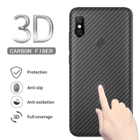 2pcs/lot Clear 3D Carbon Fiber For Xiaomi Pocophone F1 Mi 8 Lite 9 Se Redmi Note 5 6 7 Pro 6 6A Back Protector Film Cover Case