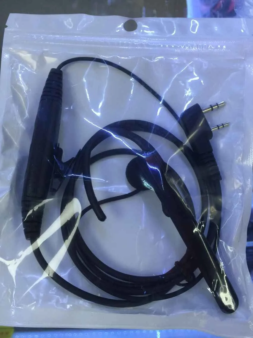 Ear Rod Headset Big PTT Earpiece Mic Tactical Earphone For Linton Kenwood Puxing Baofeng UV-5R BF-888S Two-way Radio
