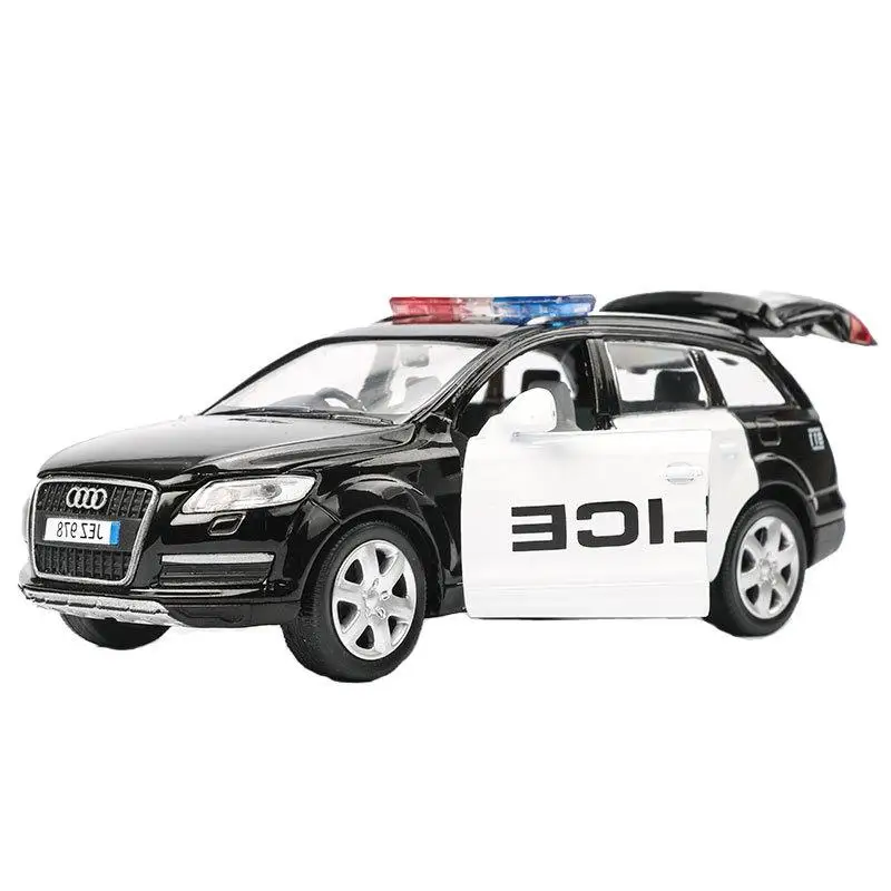 

Simulation 1:32 Q7 special police alloy car model,children's sound and light pull back SUV metal model,free shipping