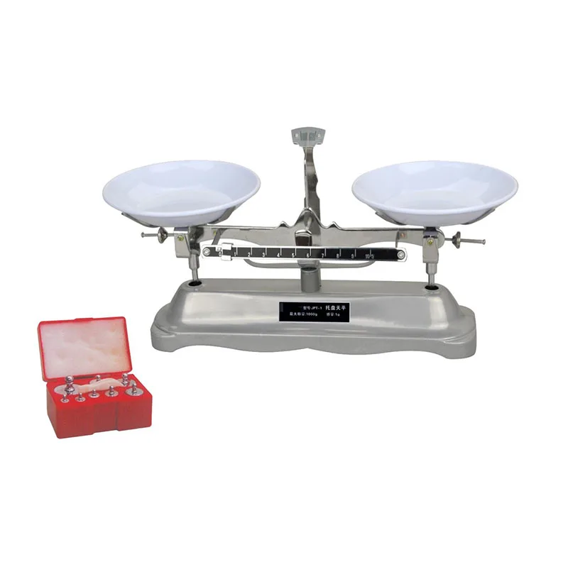 JPT-1 The 1000g/1g Table Balance Scale Mechanical Balance Scale Weight To Send Medicine Tray