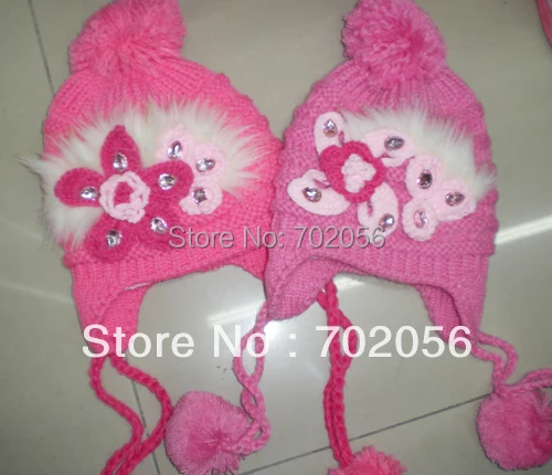 2015 winter girls Crochet Hat Beanie Knitted hat gift cap 20pcs/lot #3315