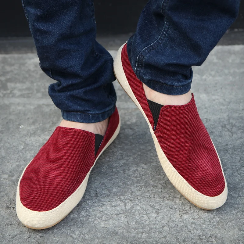 Summer Men Casual Shoes Canvas Shoes Men Loafers Breathable Espadrilles Shoes For Men Flats Comfortable Light Men Footwear