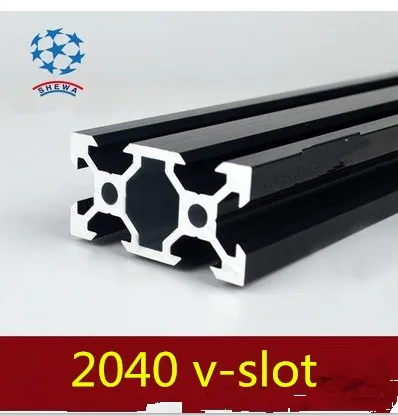 

2040 aluminum extrusion profile european standard 2040 v-slot black length 488mm aluminum profile workbench 1pcs