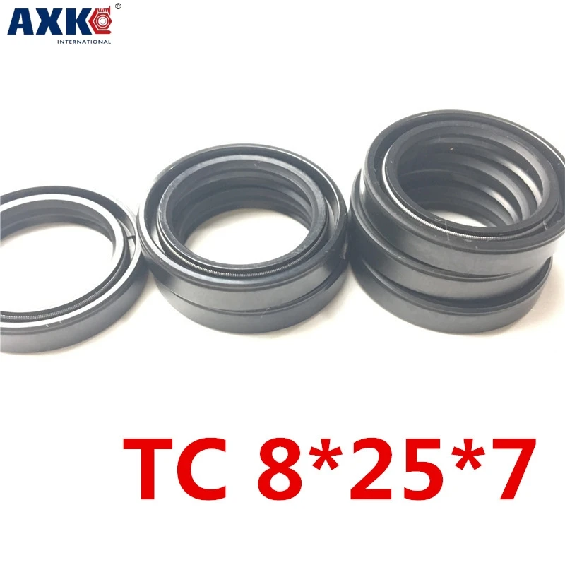 

Shaft Oil Seal TC-8*25*7 Rubber Covered Double Lip With Garter Spring/Size:8mm*25mm*7mm/20pcs