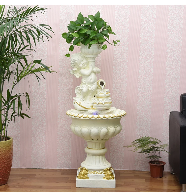 

Европейский водяной фонтан, аквариумный бассейн, аксессуары для гостиной, аксессуары для воды, фэн-шуй, украшение для пола.