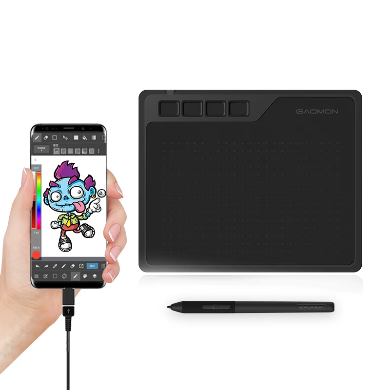 Gaomon S620 Small Graphics Tablet 6*4 Inch Drawing Tablet with Pen 8192 Levels Pressure, Easy Connect to Android Phone Laptop PC