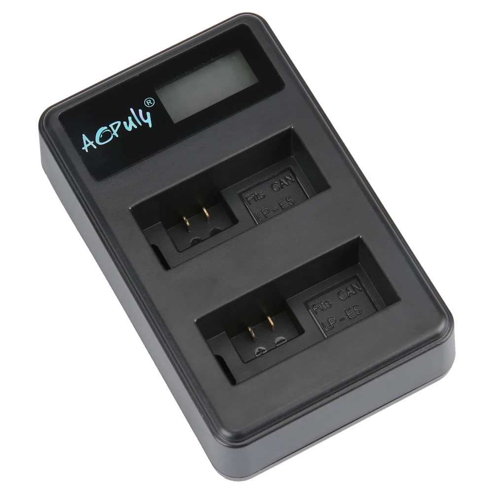 2 шт. аккумулятор LP-E5 LP E5 LPE5 + двойное зарядное устройство с ЖК-дисплеем USB для камеры Canon 450D 500D 1000D Kiss Digital X2 X3 F Rebel XSi Xli XS