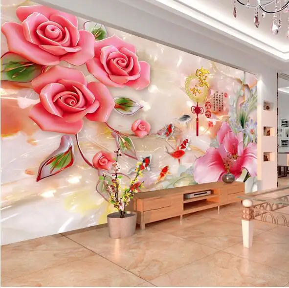 

Custom any size 3D wall mural wallpapers for living room abstract murals large photo wall decoration flower wall paper