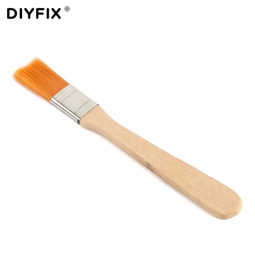 DIYFIX Soft Cleaning Brush Computer Keyboard Fan Dust Cleaner Wood Handle for Electronics Mobile Phone PCB Repair Tools