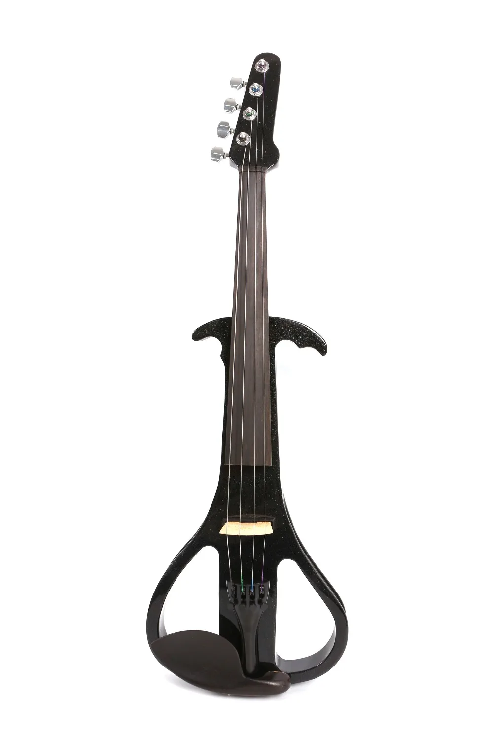 Electric Violin 4/4  4 string  Black Big Jack Passive Pickup Solid wood Advance