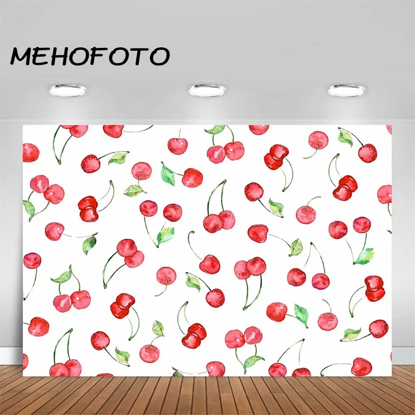 

Red Cherry Backdrop Photography Baby Newborn Portrait Photo Studio Background Birthday Party Banner Celebration Photo Booth