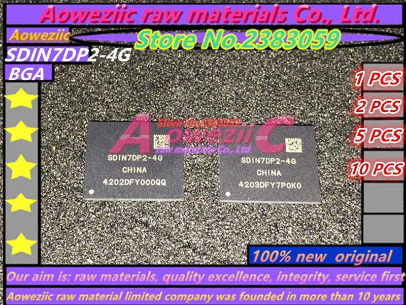 

Aoweziic 100% new original SDIN7DP2-4G SDIN7DP2-8G BGA EMMC 4G 8G memory chip SDIN7DP2