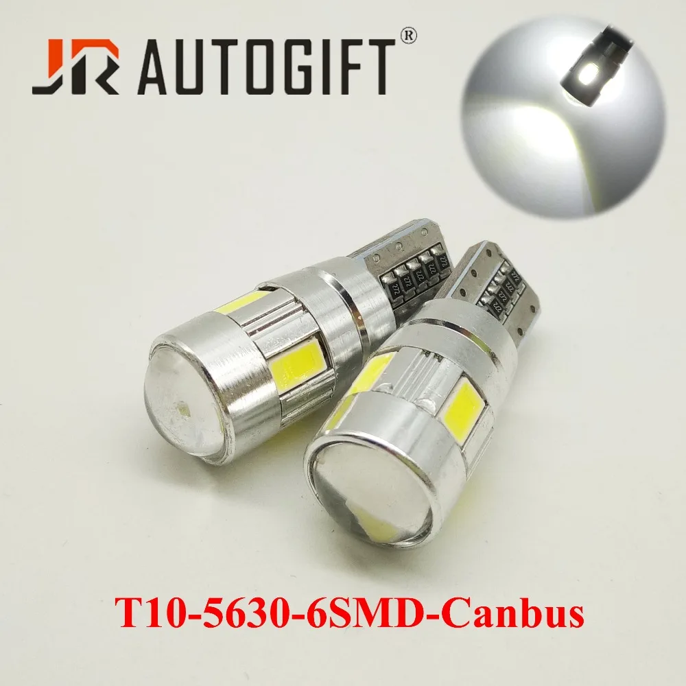 200x car accessories Car Auto LED T10 Canbus 194 W5W 6 SMD 5630 LED Light Bulb No Error LED Light Parking T10 LED Car Side Light