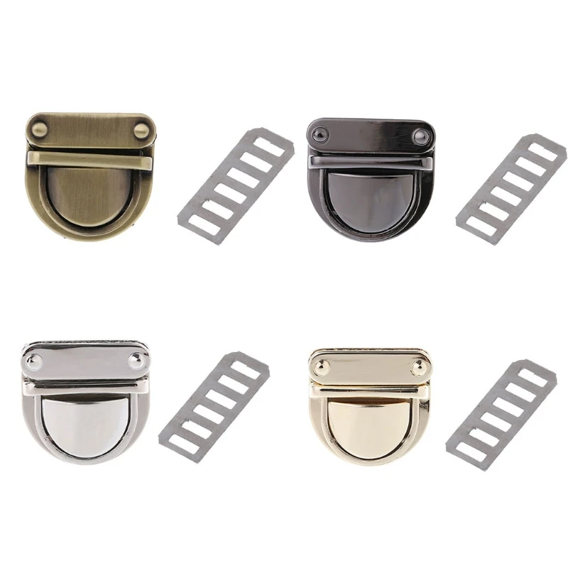 OOTDTY 1PC Metal Clasp Turn Lock Twist Lock for DIY Handbag Bag Purse Hardware Closure 4 Colors