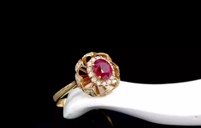 KJJEAXCMY Fine Jewelry Natural Ruby 925 Silver Women\'s Ring Valentine\'s Day Party Birthday Wedding Gift