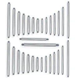 100Pcs Stainless Steel Straight Barbell Piercing 6-40mm Tongue Ring Replacement Accessories Ear Piercing Nipple Bars  Jewelry