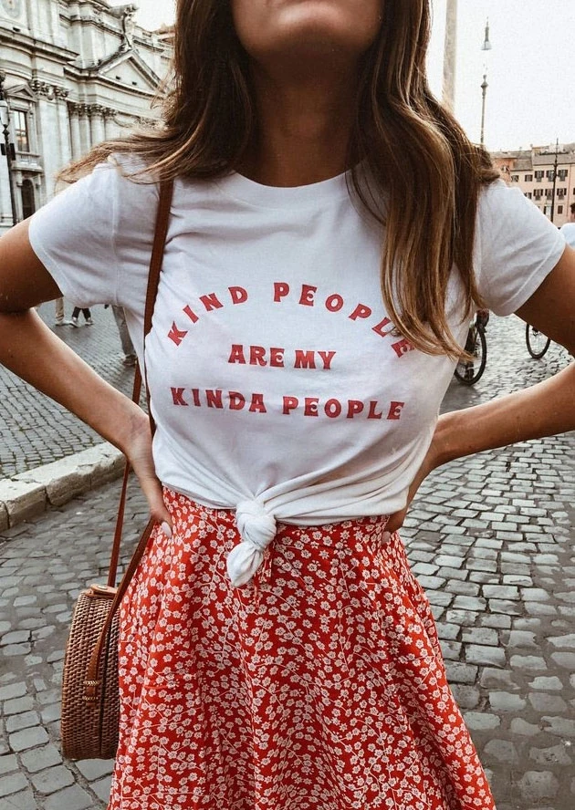 

Sugarbaby Kind People Are My Kinda People T-Shirt young ladies women fashion 90s girl gift slogan feministe grunge tumblr tees