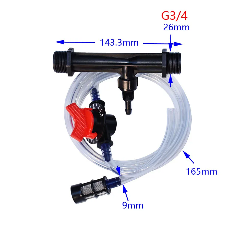 G1/2 G3/4 wtryskiwacz do nawozu nawadniania venturi wtryskiwacz do nawozu zestawy nawadniania Venturi rury systemu nawadniania szklarni 1se
