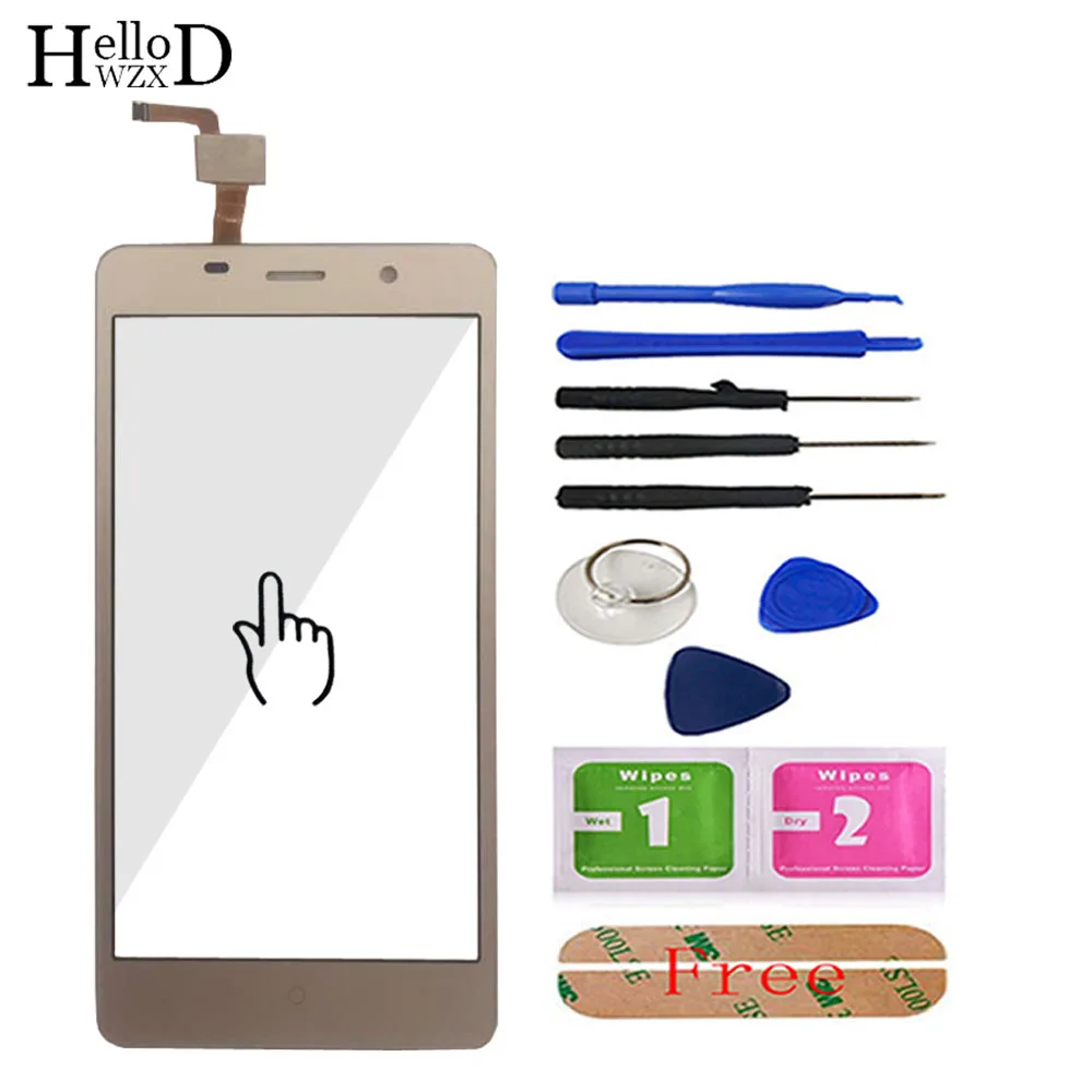 Painel de reparo para leagoo m5, 5.0 ", touch screen, digitalizador, peças de reparo, glass, lente de vidro frontal, sensor, adesivo grátis, presente